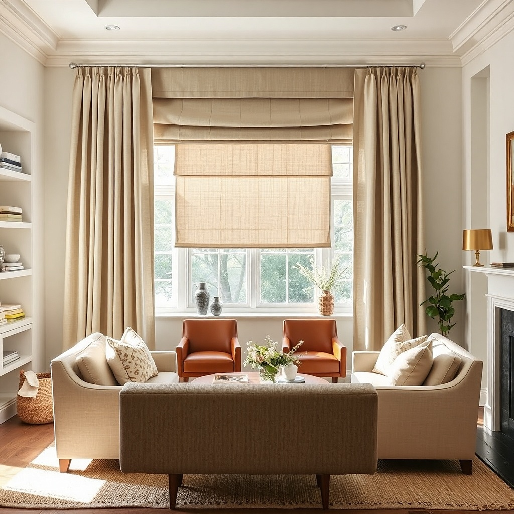 15 Beige Curtain Ideas for a Small Apartment Living Room