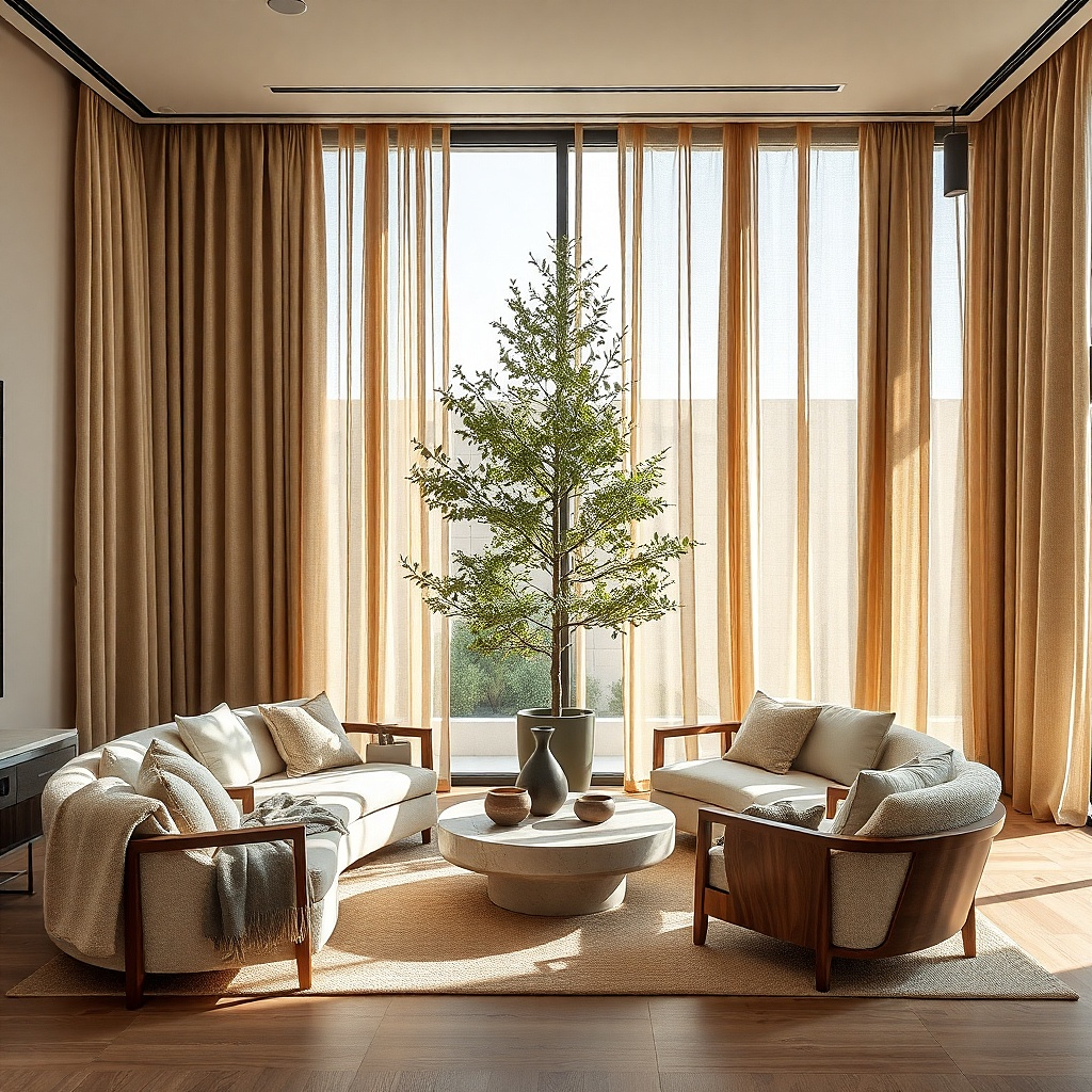 15 Beige Curtain Ideas for a Small Apartment Living Room