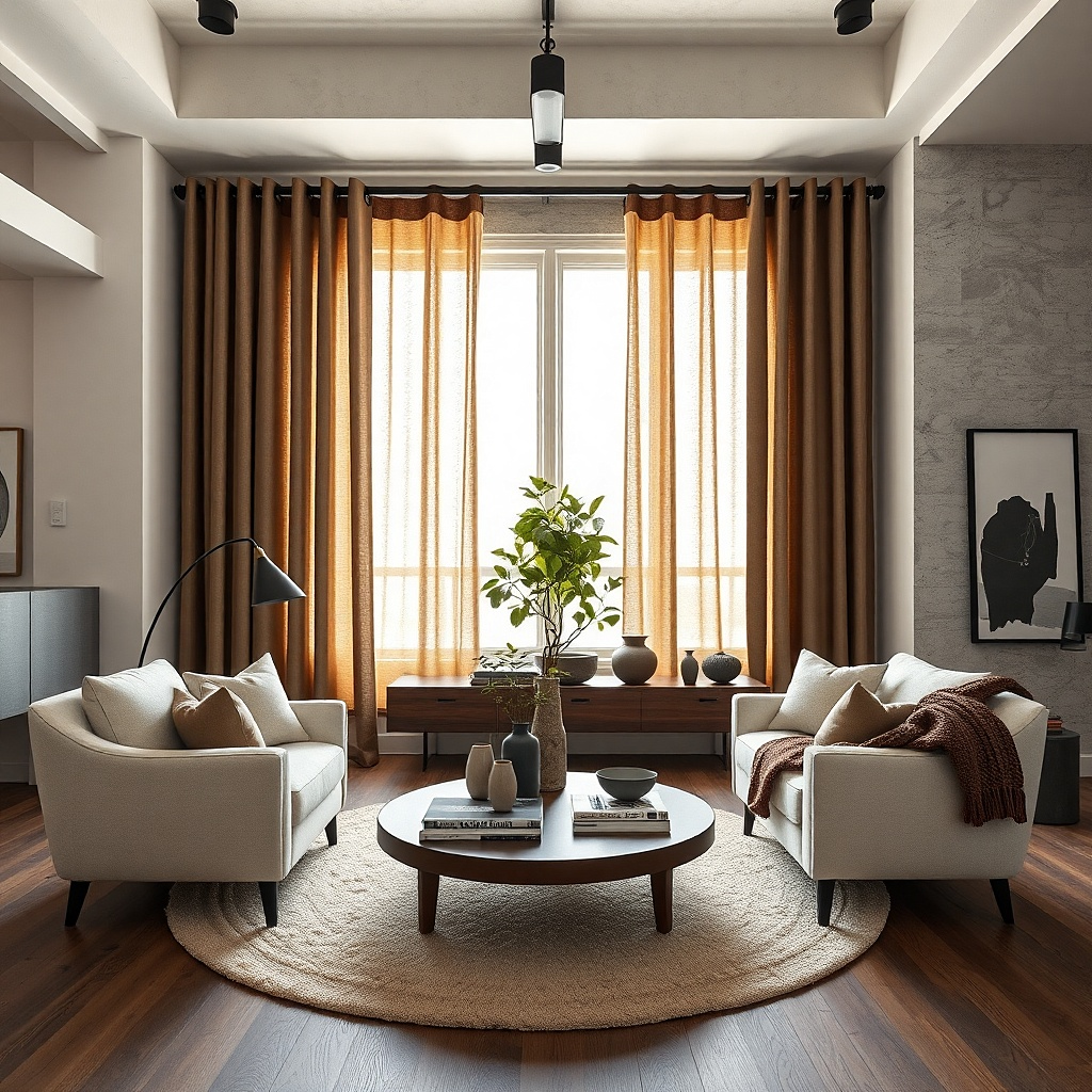 15 Quick Brown Curtain Ideas for a Warmer Living Room