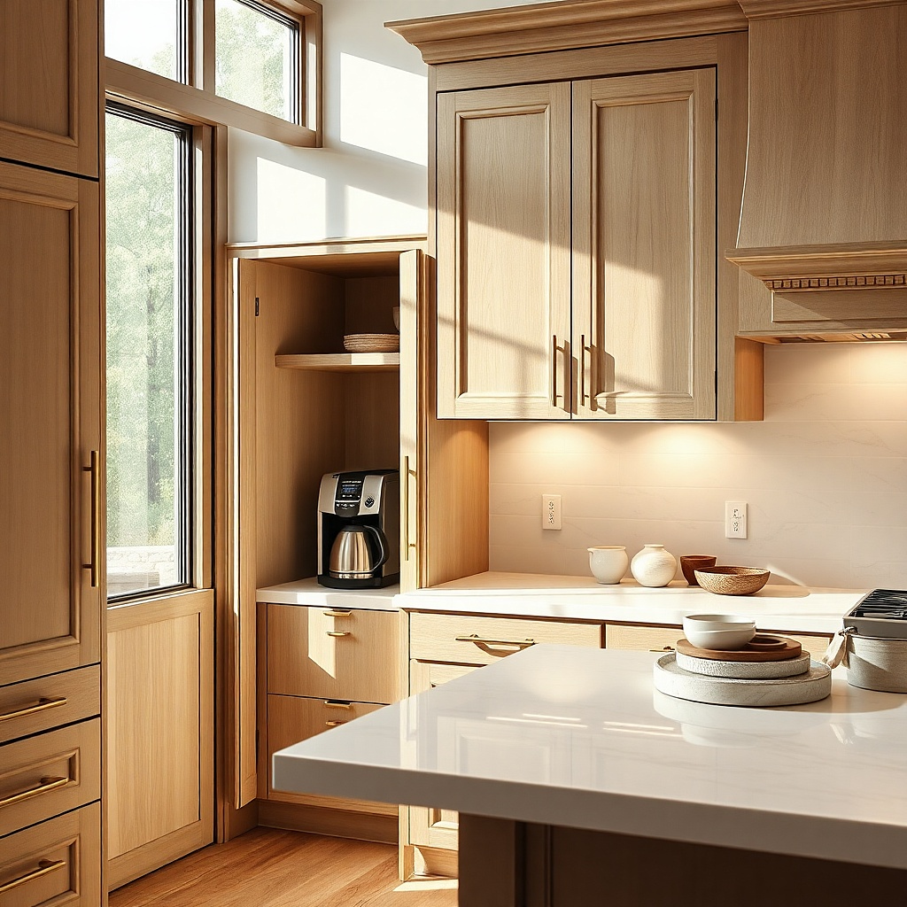 How Much Space Between Countertop and Upper Cabinets Works Best With Storage?