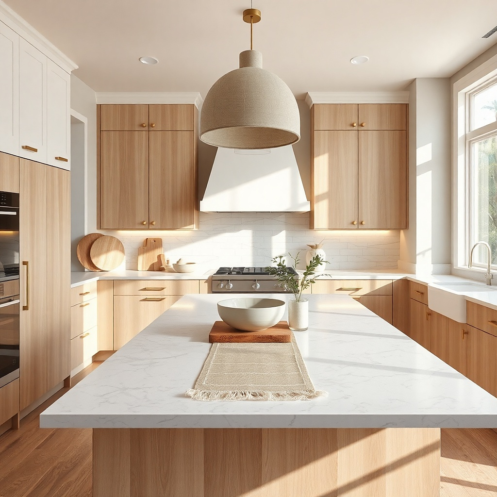White upper cabinets and dark lower cabinets with one countertop