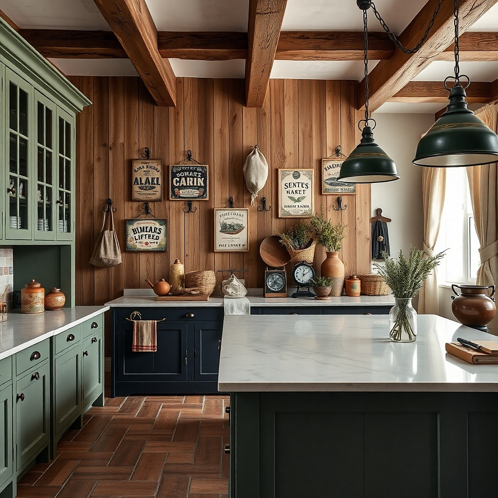 Wood wall panel with vintage produce labels and faux aging