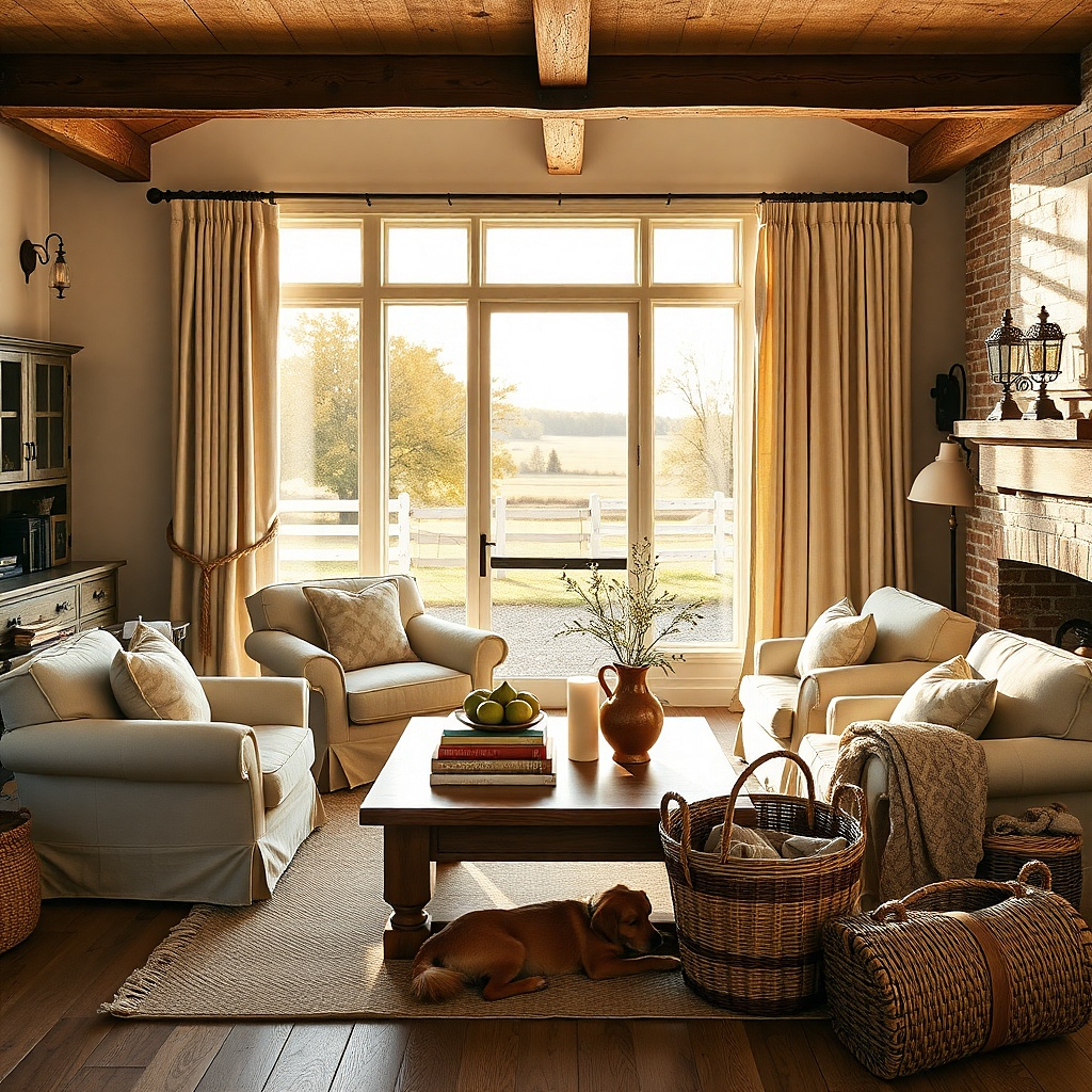 15 Luxury Farmhouse Living Room Curtain Ideas That Look Expensive