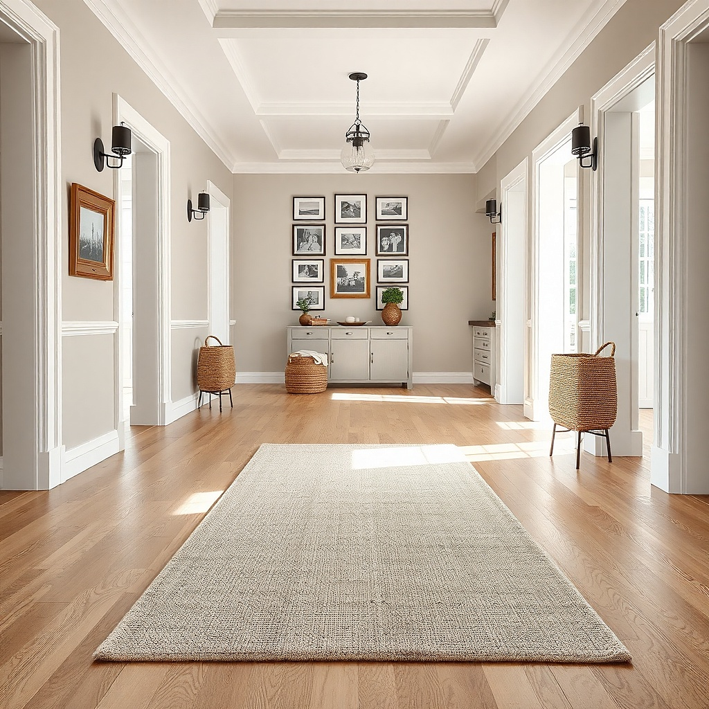 Standard 2x8 runner laid in a hallway where the proportions look off