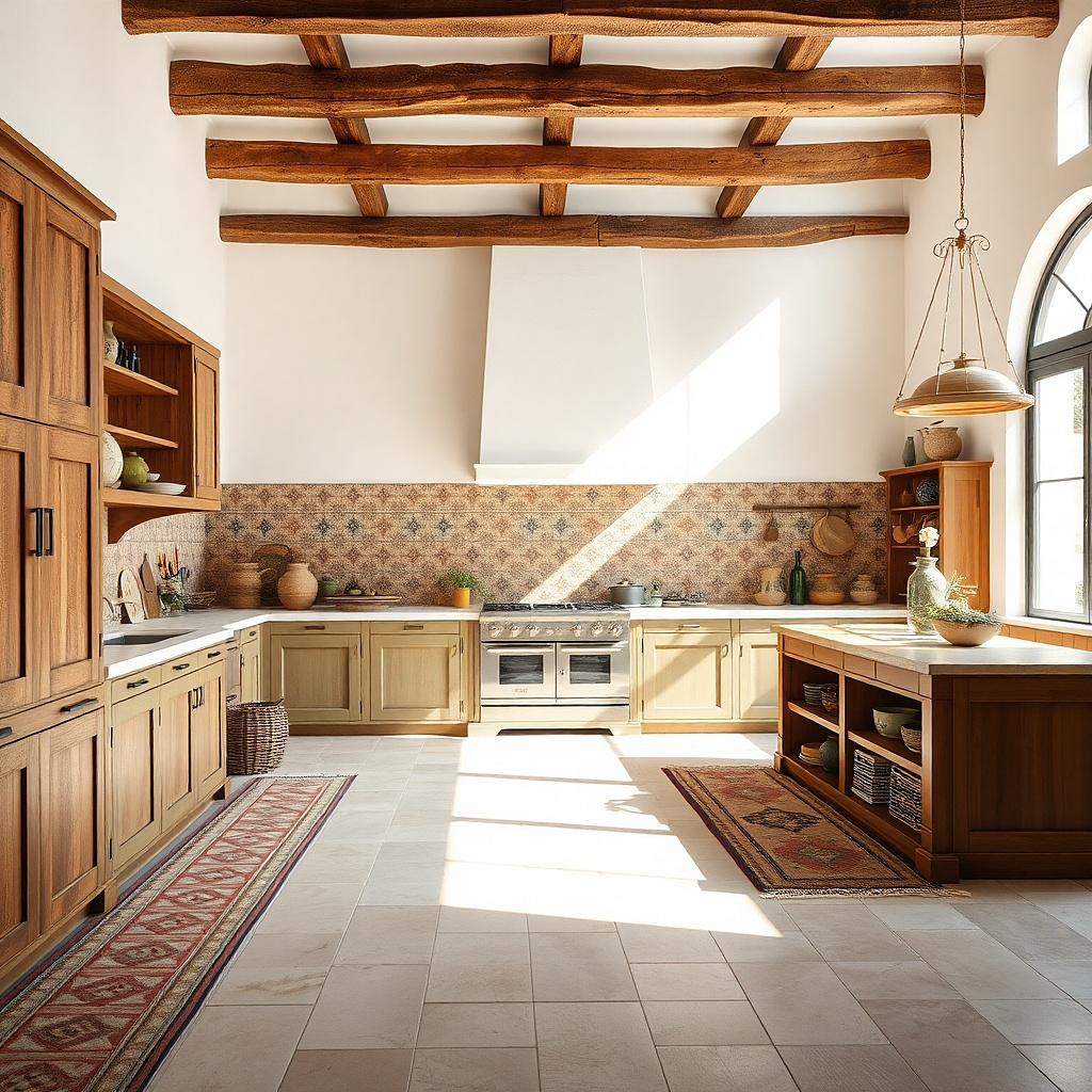 Small ceramic tiles arranged in a horizontal row with earthy colors
