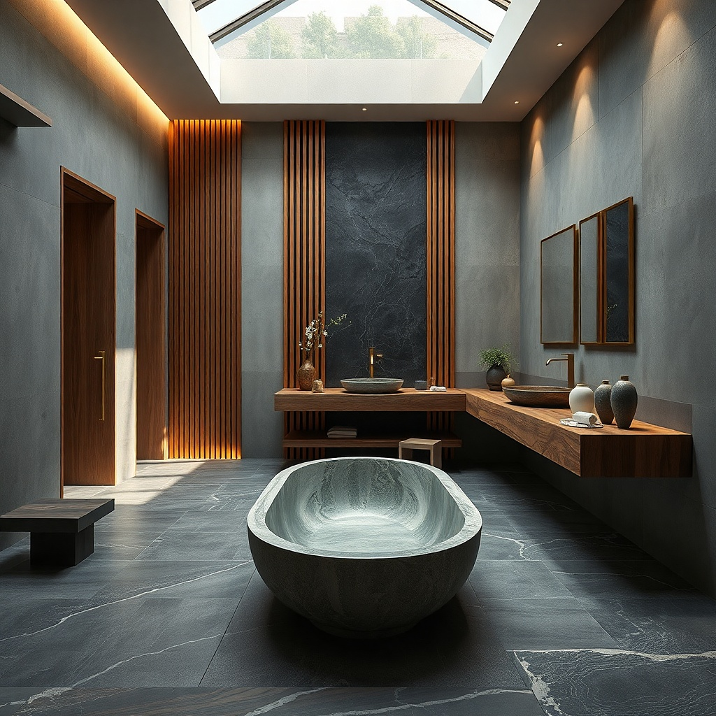 Two wall sconces flanking a mirror with warm light
