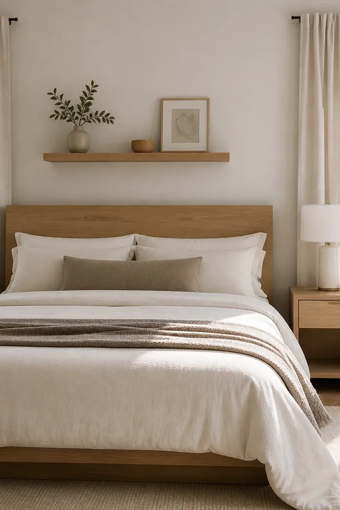 Light Oak Minimalist Bedroom Design Ideas