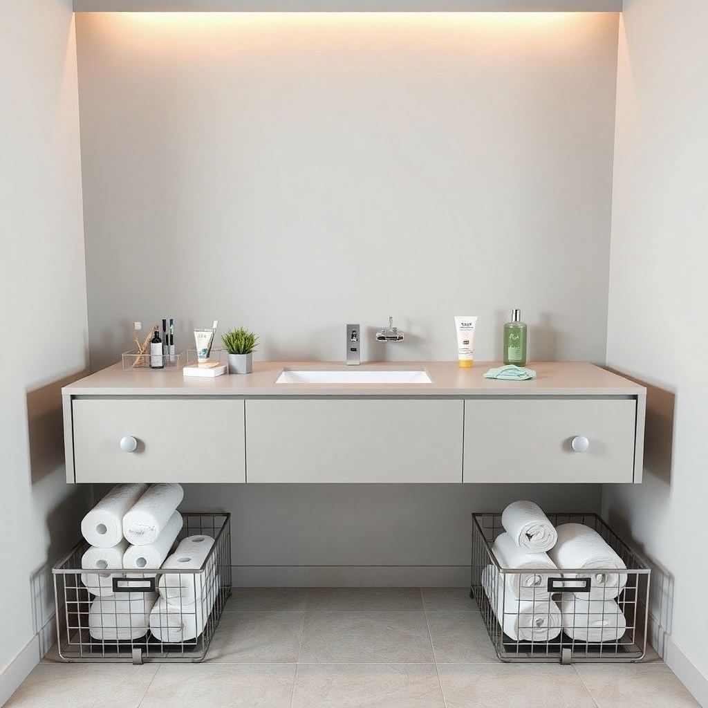 One-piece solid surface vanity top with built-in backsplash and integrated drain