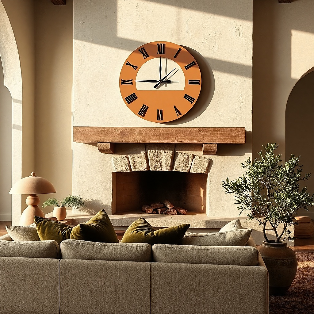 Two-tone color-block wall clock with contrasting hands