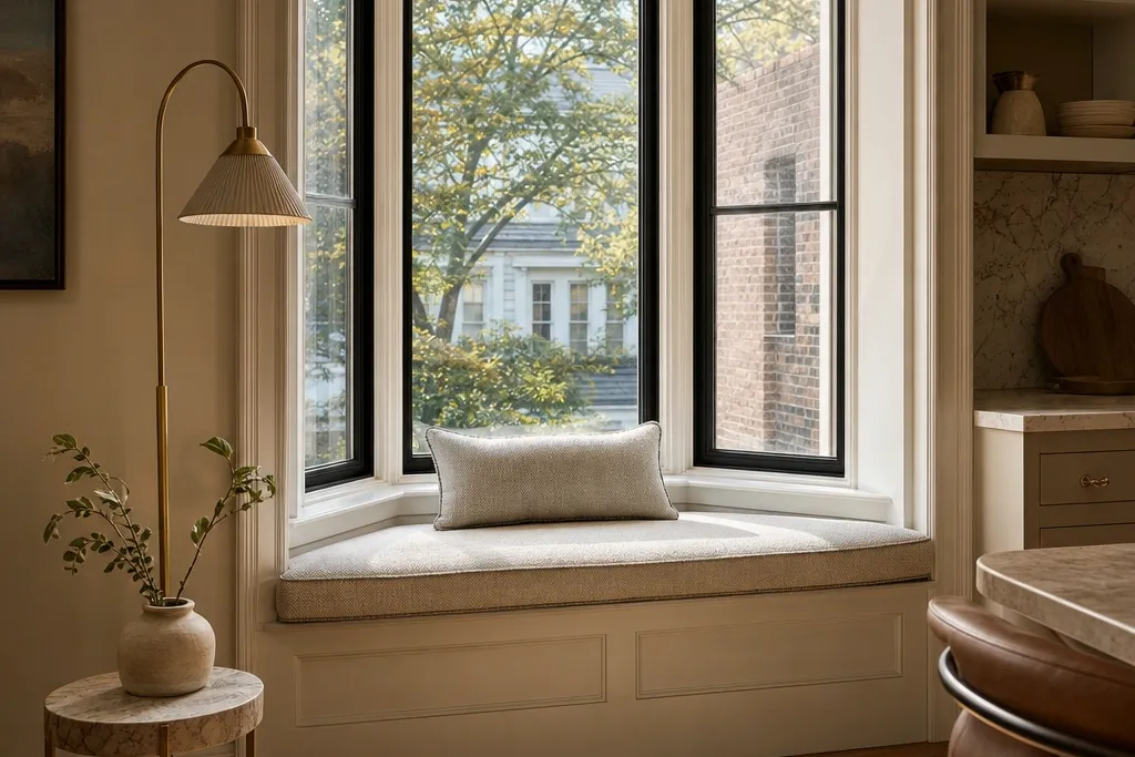 Modern Kitchen Bay Window Ideas for a Cozy Seat