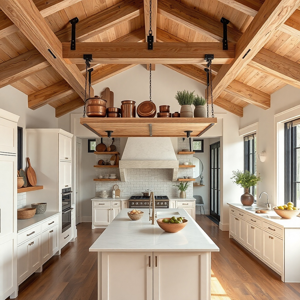 A small kitchen window with linen blend curtain panels in warm white. The curtains hang straight, reach just above the sill, and have a simple rod with minimal rings. Daylight filters through softly.