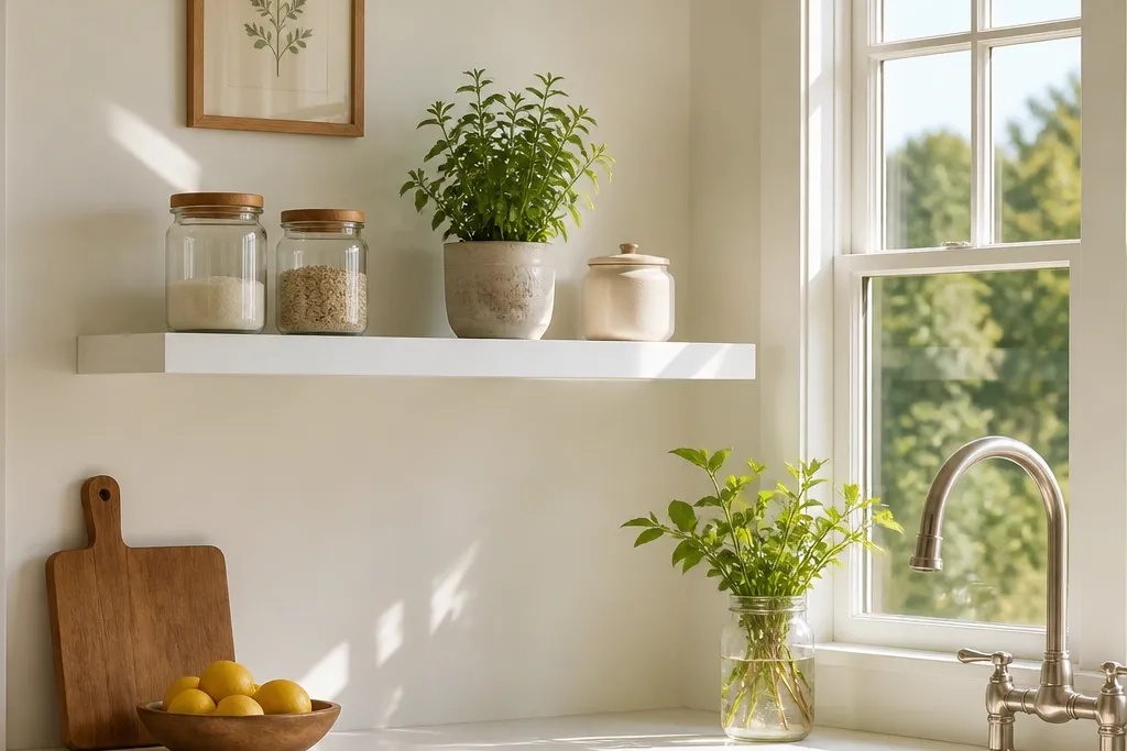 Quick and Easy Kitchen Window Shelf Ideas