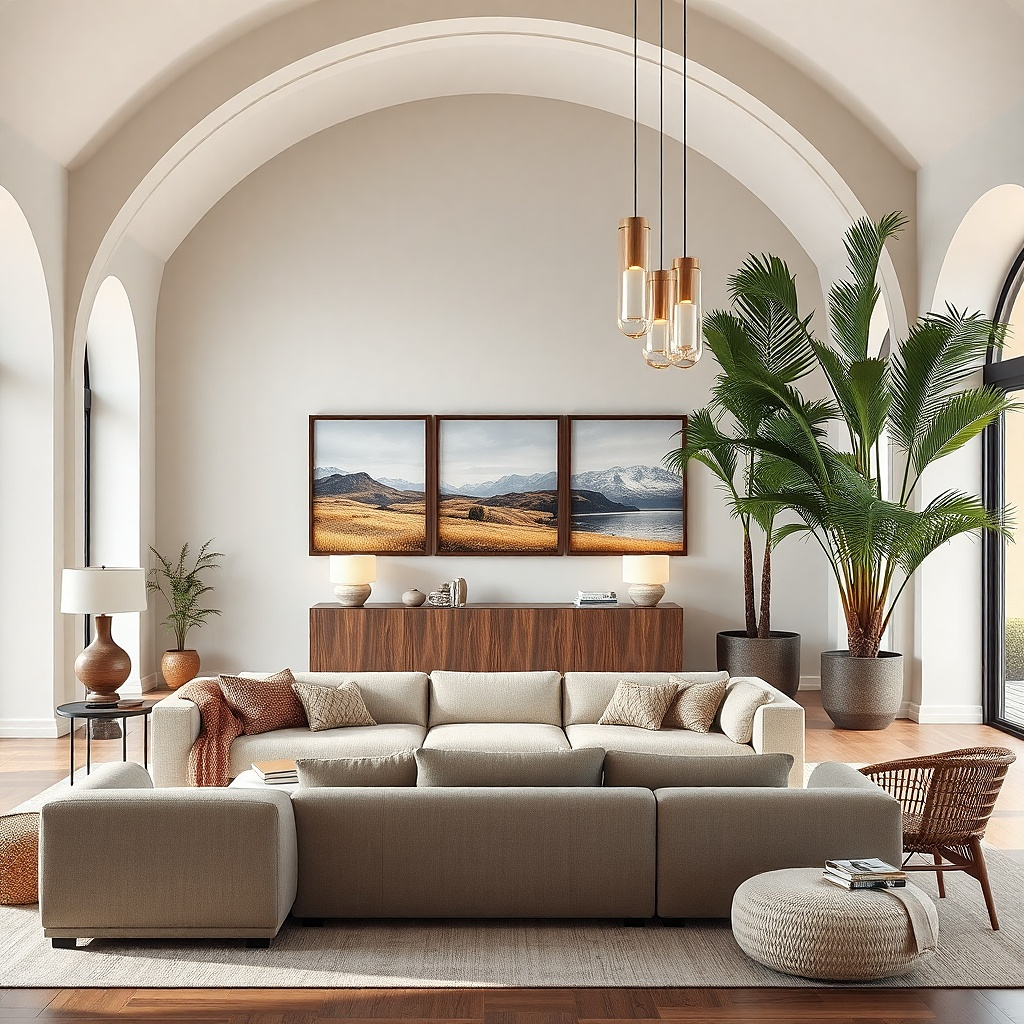 Large botanical line art arranged in a clean grid frame