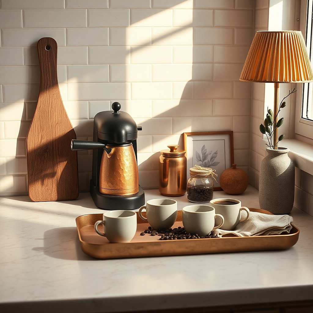 Small Space Vintage Kitchen Counter Decor Ideas With Modern Character