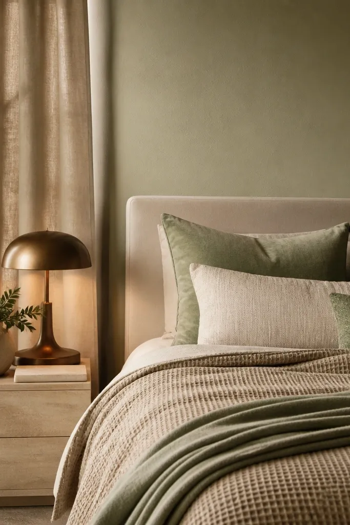 Soft Sage Green Bedroom Design